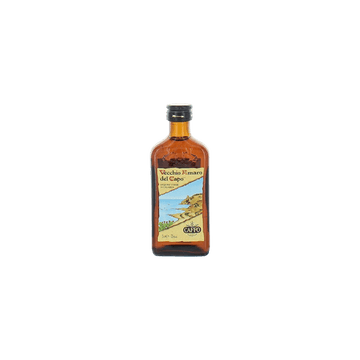 Vecchio Amaro del Capo Italian herbal liqueur in brown glass bottle