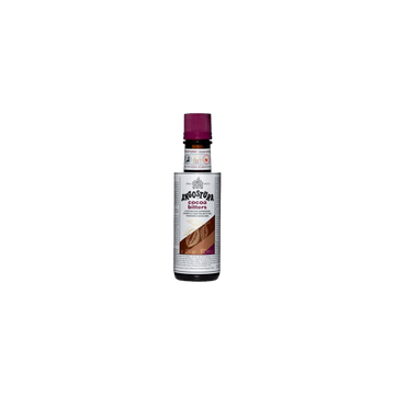 Angostura Cocoa Bitters bottle with maroon cap on transparent background