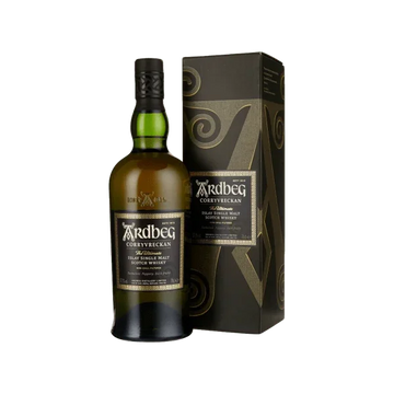 Ardbeg Corryvreckan Islay single malt Scotch whisky bottle with gift box