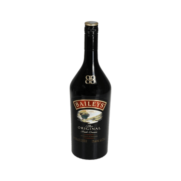 Baileys Original Irish Cream liqueur bottle on white background