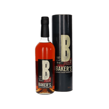 Baker's 7 Year Kentucky Straight Bourbon Whiskey 70cl bottle with branded packaging