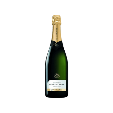 Bottle of Bernard Remy Blanc de Noirs Champagne with gold foil and black label