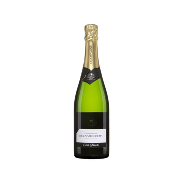 Bernard Remy Cuvée Blanche Champagne bottle with gold foil neck and black label