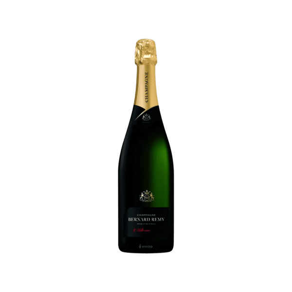 Bottle of Bernard Remy classic cuvee champagne with gold foil on neck
