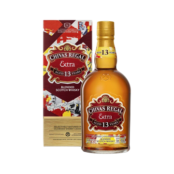 Chivas Regal Extra 13 Year Old blended Scotch whisky bottle and packaging