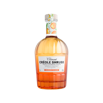 Clément Créole Shrubb French Caribbean orange liqueur bottle with decorative orange peel label