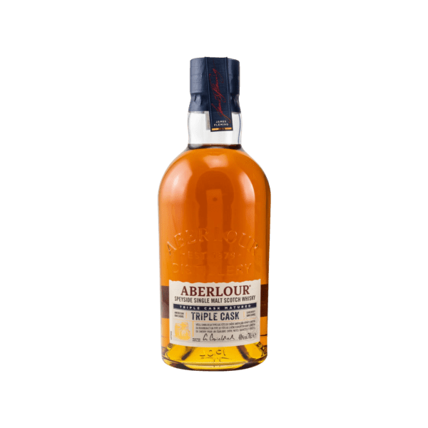 Aberlour Triple Cask Speyside single malt Scotch whisky bottle with amber liquid