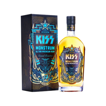 KISS Monstrum Ultra Premium Rum 14 years aged bottle with decorative box, limited edition