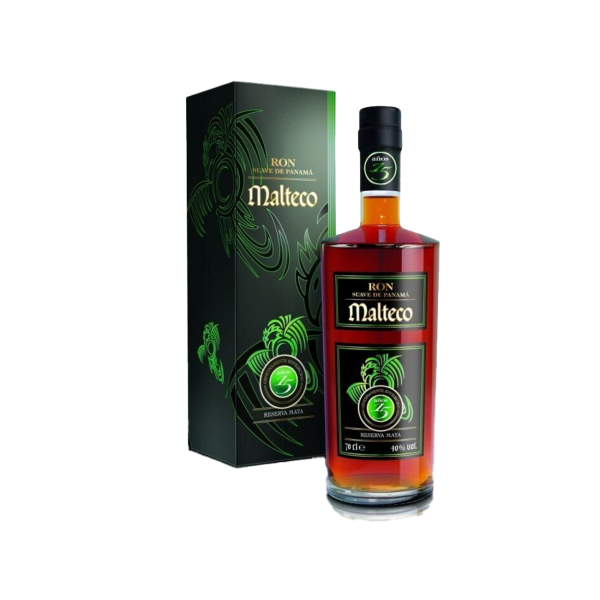 Malteco Ron Reserva Maya rum bottle with matching decorative box, 70cl, premium spirits