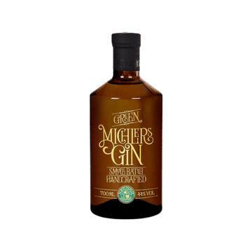 700ml amber bottle of Green Michler's Gin small batch handcrafted with 44% alcohol volume