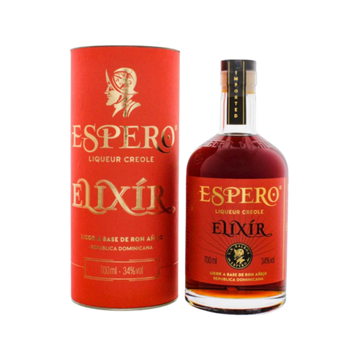 Espero Elixir Liqueur Creole bottle and gift box, 700ml, Dominican rum-based spirit