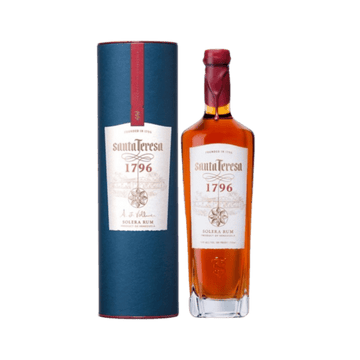 Santa Teresa 1796 Solera Rum bottle with cylindrical gift box, premium dark rum
