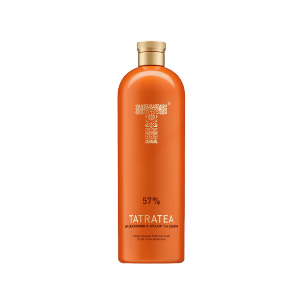 TATRATEA 57% orange bottle, sea buckthorn and rosehip tea liqueur, premium spirits