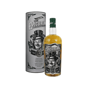 The Epicurean 12 year old blended malt Scotch whisky bottle and box with vintage label