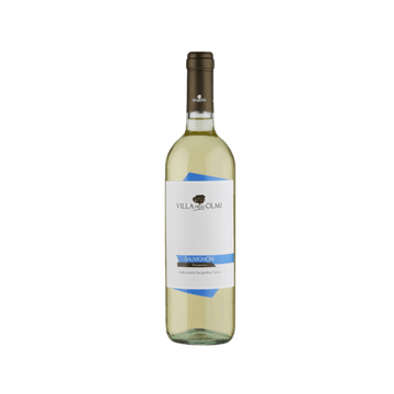 Villa degli Olmi Sauvignon white wine bottle with white and blue label