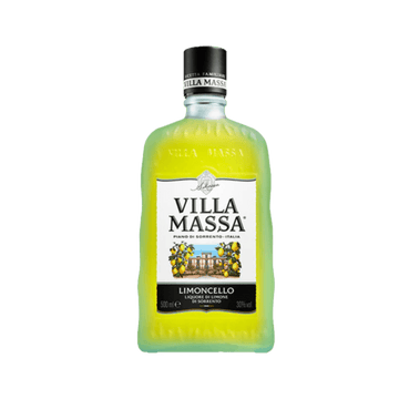 Villa Massa Limoncello 500ml bottle, premium Italian lemon liqueur with yellow liquid