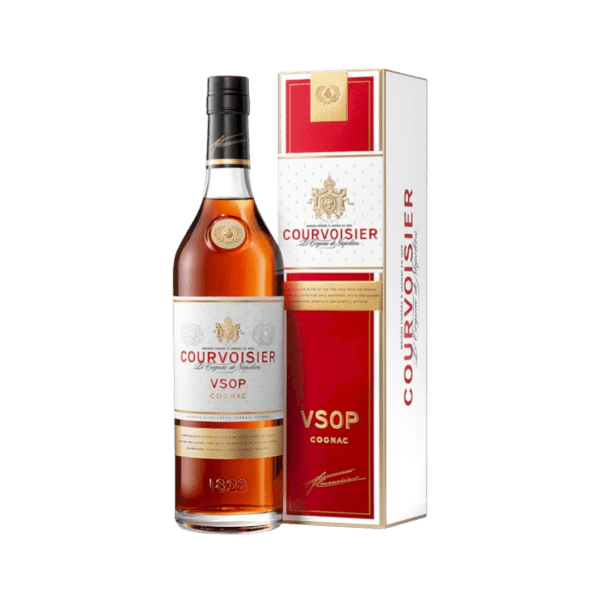 Courvoisier VSOP Cognac bottle with gift box, premium French brandy, luxury liquor