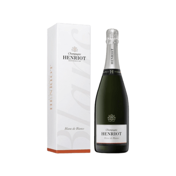 Henriot Blanc de Blancs Champagne bottle and gift box, premium sparkling wine