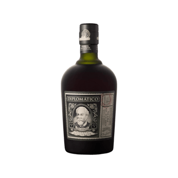 Diplomatico Reserva Exclusiva rum bottle with vintage label and dark glass
