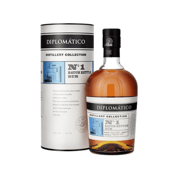 Diplomático Distillery Collection No.1 Batch Kettle Rum bottle with packaging