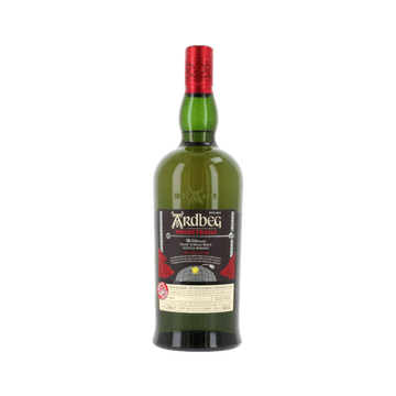 Ardbeg Smoketrails Islay single malt Scotch whisky bottle with red and black label