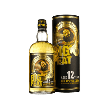 Big Peat 12 Year Old Islay blended malt Scotch whisky bottle and packaging, 700ml, 46% ABV