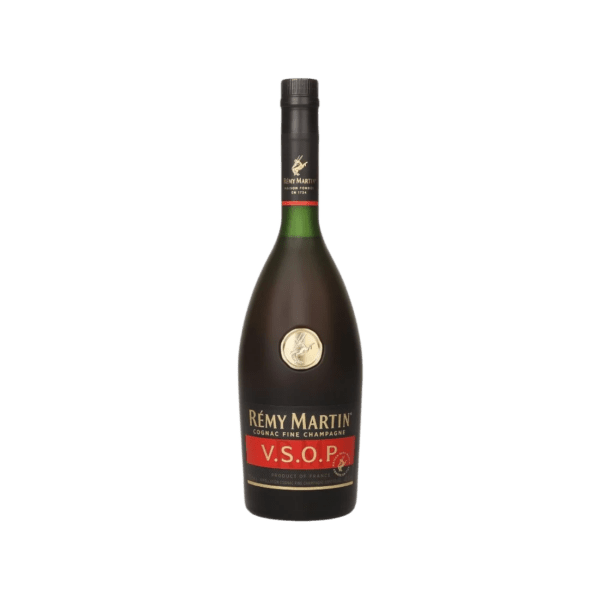 Rémy Martin VSOP Cognac Fine Champagne bottle on white background