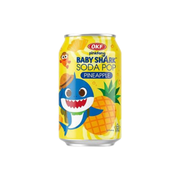 OKF Babyshark Pineapple Sparkling Drink / gāzēts bezalkoholisks dzēriens / 0,35 l